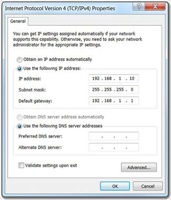 Manually Assigning IPv4 Address Information
