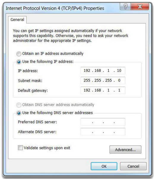 Configuring a Static IP Address on a Host