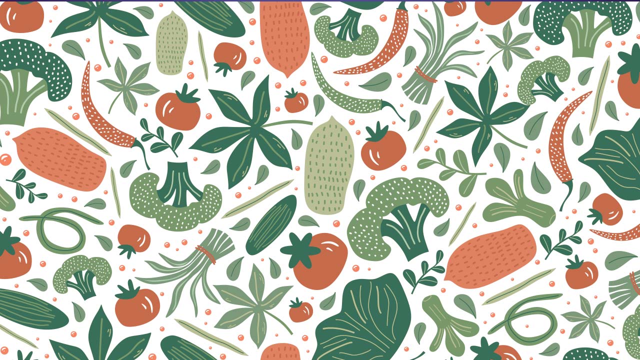 Detailed illustration of vegetables