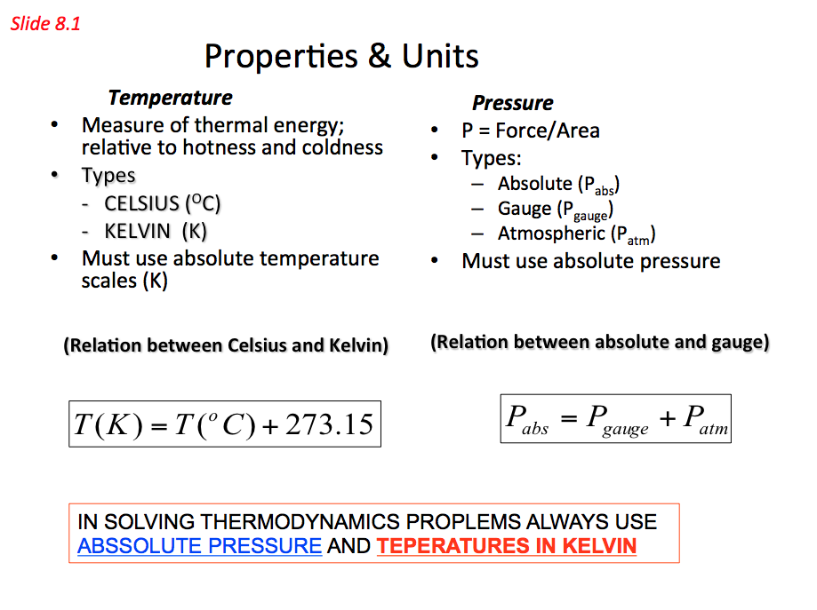 Properties and Units