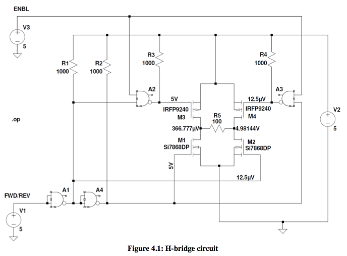 image of H-bridge circuit diagram