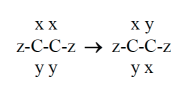 image showing the C--C bond allows rotation about itself.