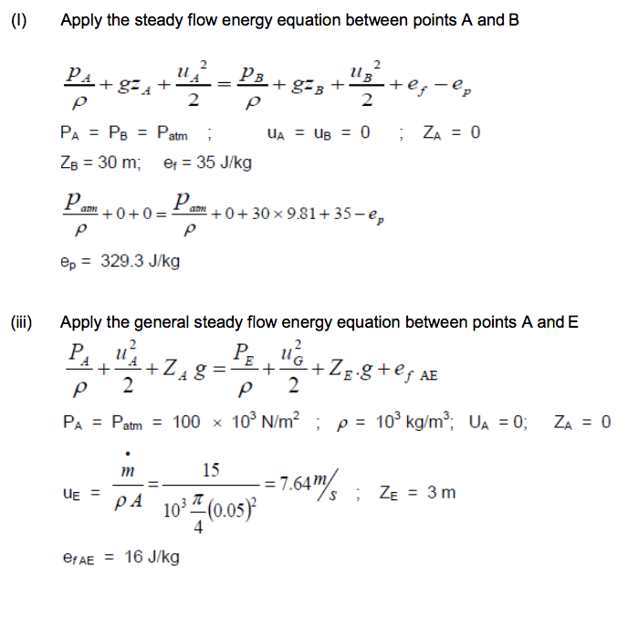 math equation and solution to parts iand ii)