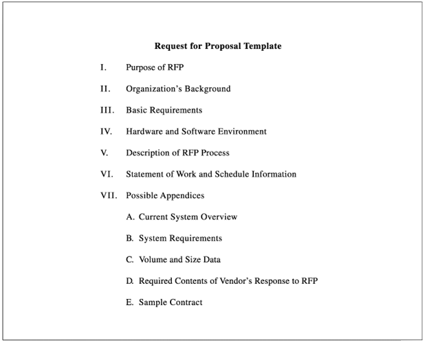 Request for Proposal (RFP) Template