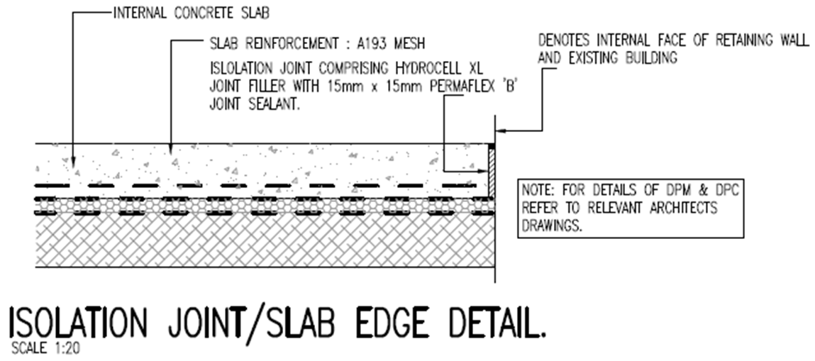 Isolation joint/Slab edge detail