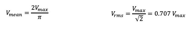 maths equation of load voltage analysis.