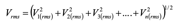 math equation of harmonic signal voltage