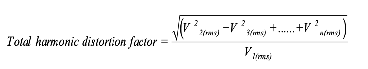 total harmonic sidtortion factor equation