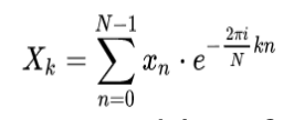 maths equation of  Discrete Fourier Transform: DFT