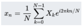 maths equation of Inverse Discrete Fourier Transform