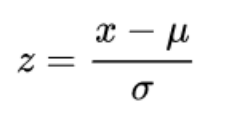 zscore maths equation