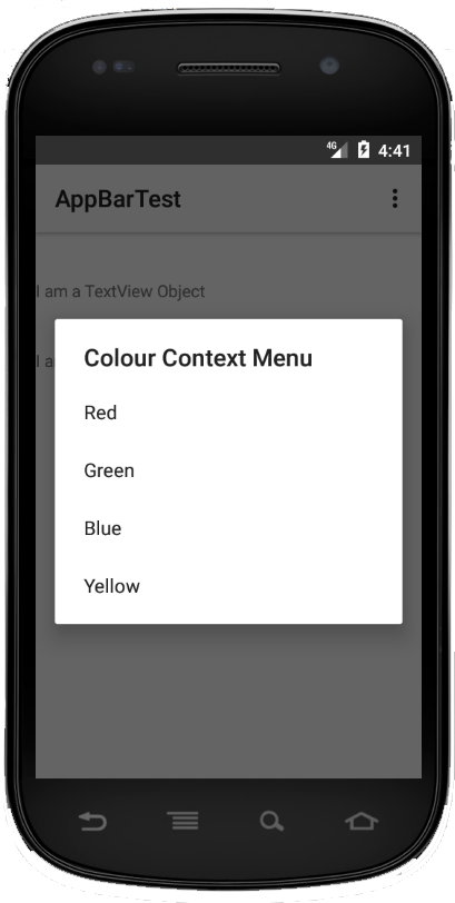 Colour Cnntext Menu Screenshot