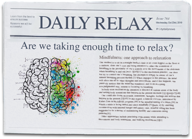 Daily Relax newspaper - video on mindfulness video